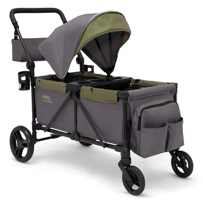 Jeep Sport All-Terrain Stroller Wagon By Delta Children Includes Canopy Parent Organizer