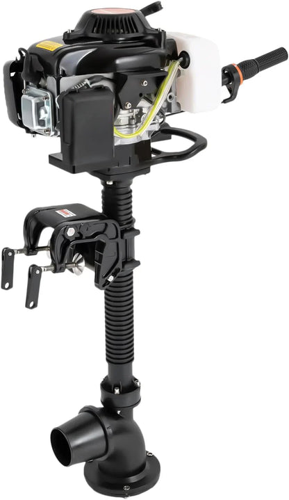 4 Stroke 4HP Outboard Motor, 4 Stroke 55CC Jet Pump Boat Engine w/Wind Cooling Cdi System For Rubber Boats, Wooden Boats, Fishing Boats, Etc, 5500 Rpm