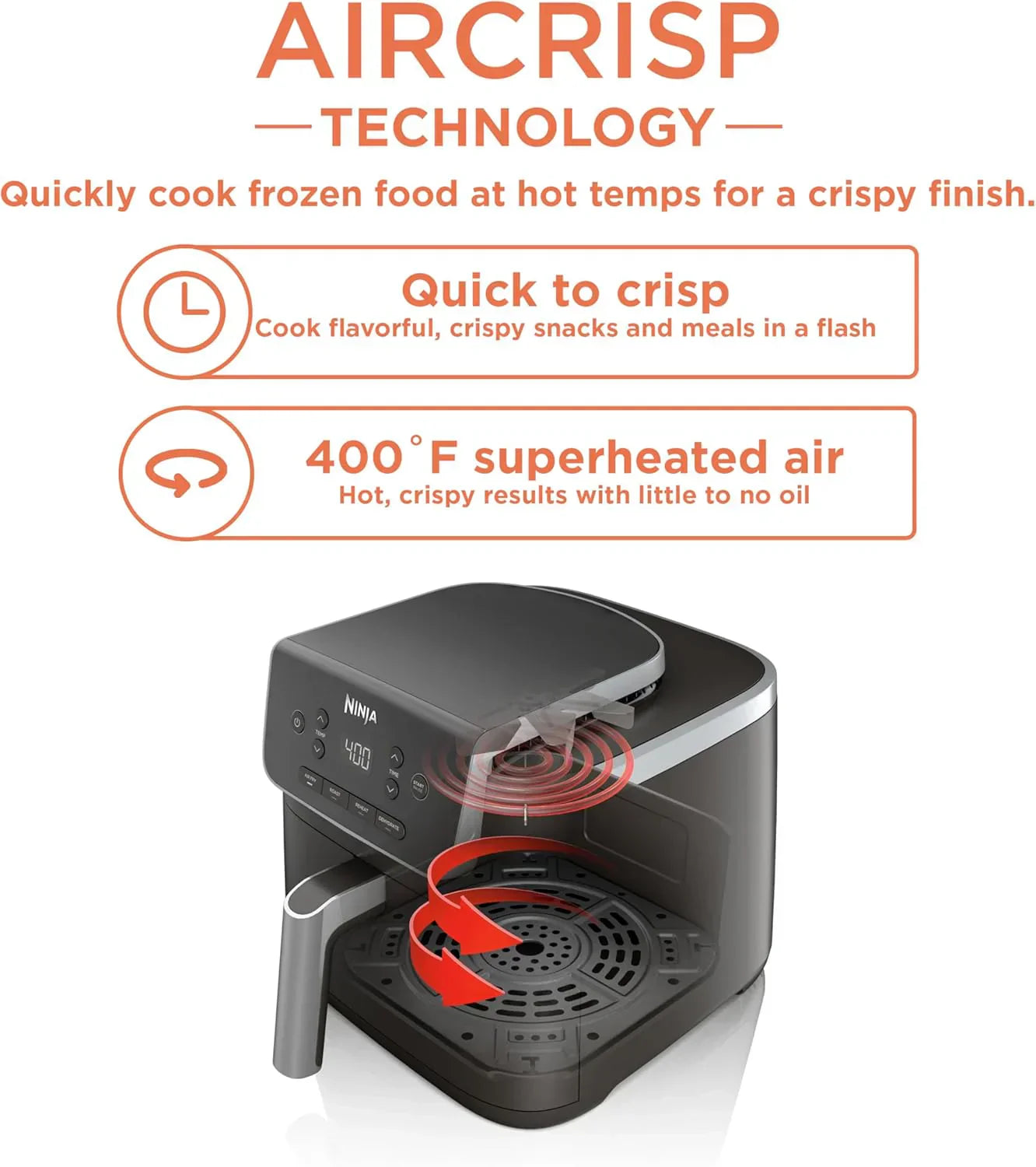 Ninja Air Fryer Pro 5-quart 4-in-1 Air Fryer That Air Fries Bakes Reheats And Dehydrates