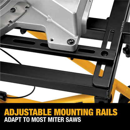 Miter Saw Stand With Wheels, DWX726 Yellow