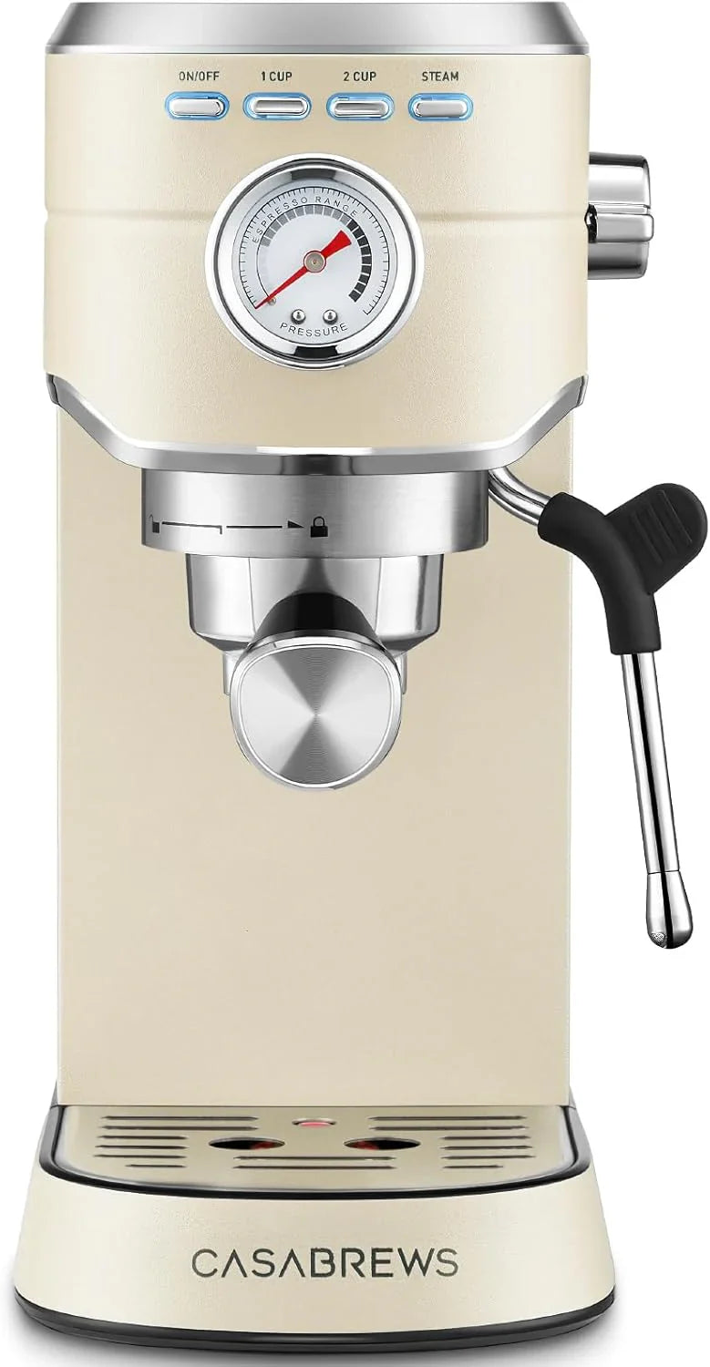 Casabrews CM5418 Espresso Machine 20 Bar, Compact Espresso Maker With Steam Milk Frother