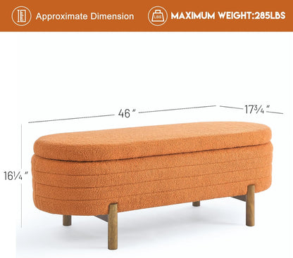 Furniliving Modern Storage Ottoman Bench