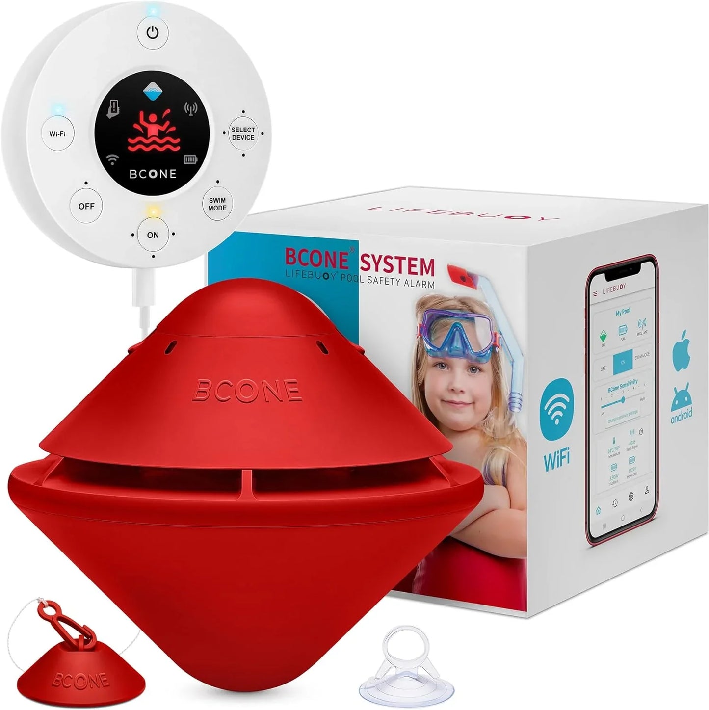 System Pool Alarms, Loud Pool Safety Alarms On Home And Pool Equipment, Astm F2208-certified Floating Pool Alarms, Connect To Alexa