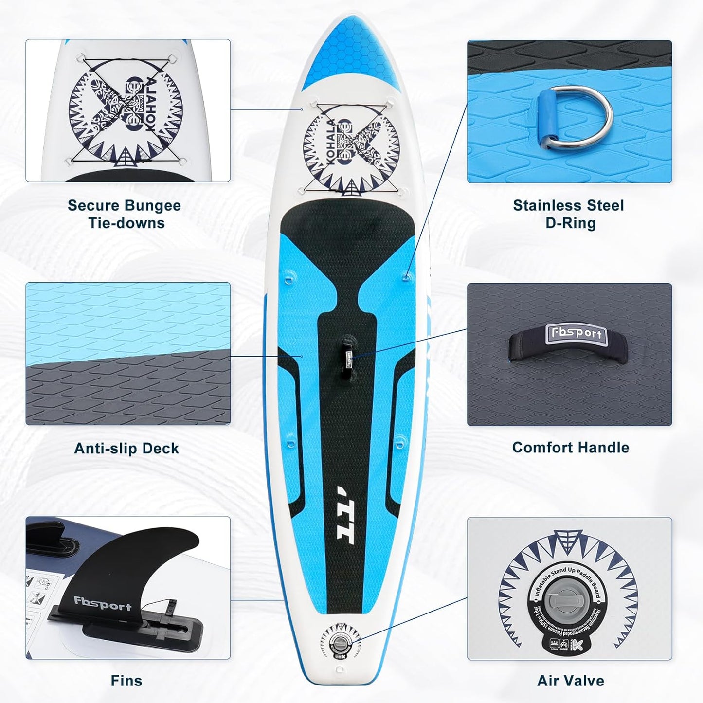 Premium Stand Up Paddle Board Yoga Board With Sup Accessories And Carry Bag