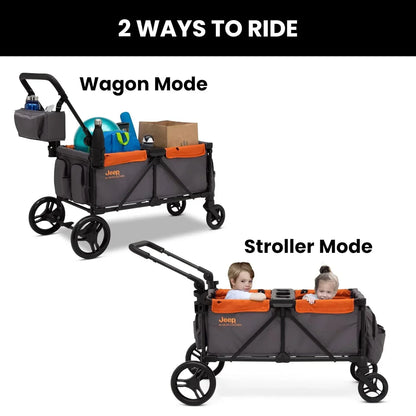 Jeep Sport All-Terrain Stroller Wagon By Delta Children Includes Canopy Parent Organizer