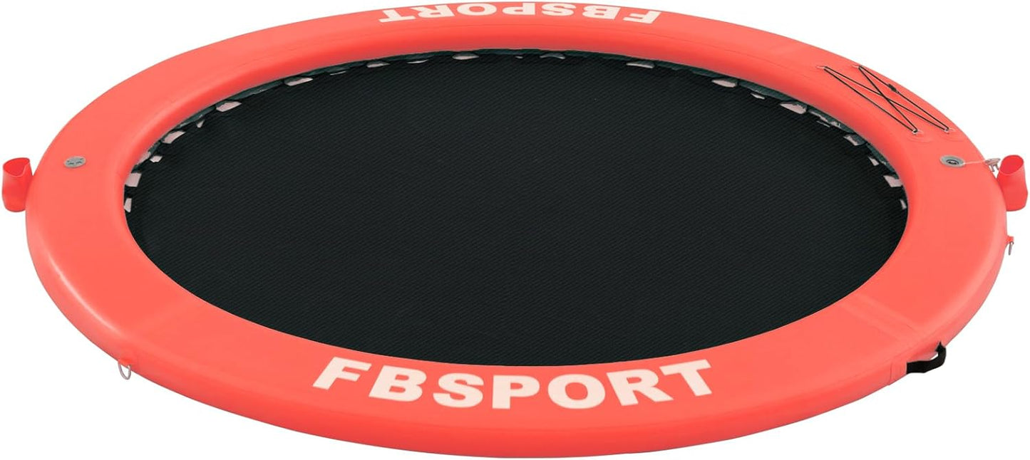 Inflatable Dock Floating Platform 8 Ft. Inflatable Water Hammock Floating Deck For Lake With Cupholder Round Floating Ring Float Ring Pool Float