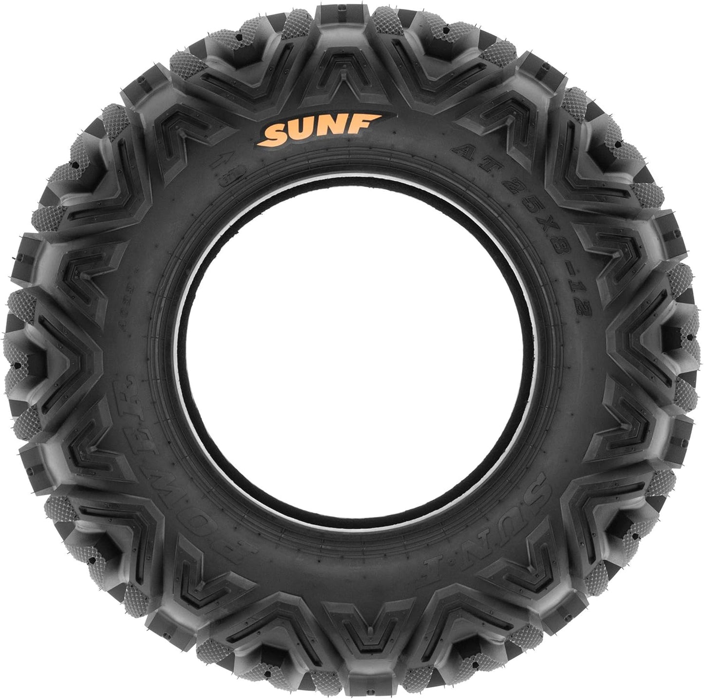 Set Of 4 ATV UTV All-Terrain Tires 25x8-12 Front And 25x10-12 Rear, 6 Pr, Tubeless A033