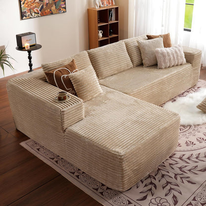 Ovios 104 In. Cloud Sectional Couch With L-Shape Chaise, Modern Modular Sofa With Deep Seat, Upholstered Couches For Living Room Bedroom