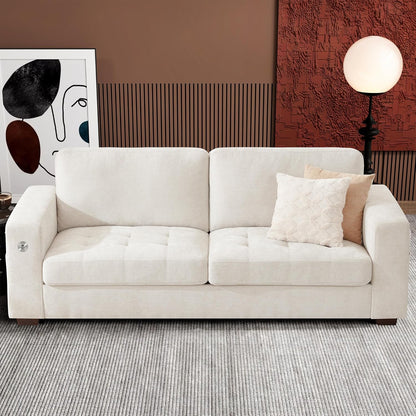 Ihanherry 146 In. U-Shaped Modern Sofa Modular Sectional Cloud Couch With 2 Ottoman