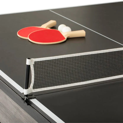 7' 3-in-1 Combination Table Includes Billiards, Table Tennis, And Dining Table