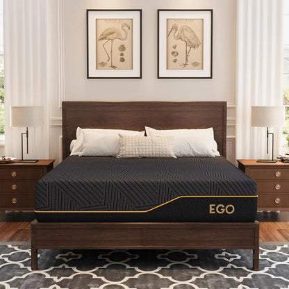 Mlily Egohome 14 In. Queen Memory Foam Mattress For Back Pain, Cooling Copper Gel Bed In A Box, Foam Made In Usa, CertiPUR-US Certified
