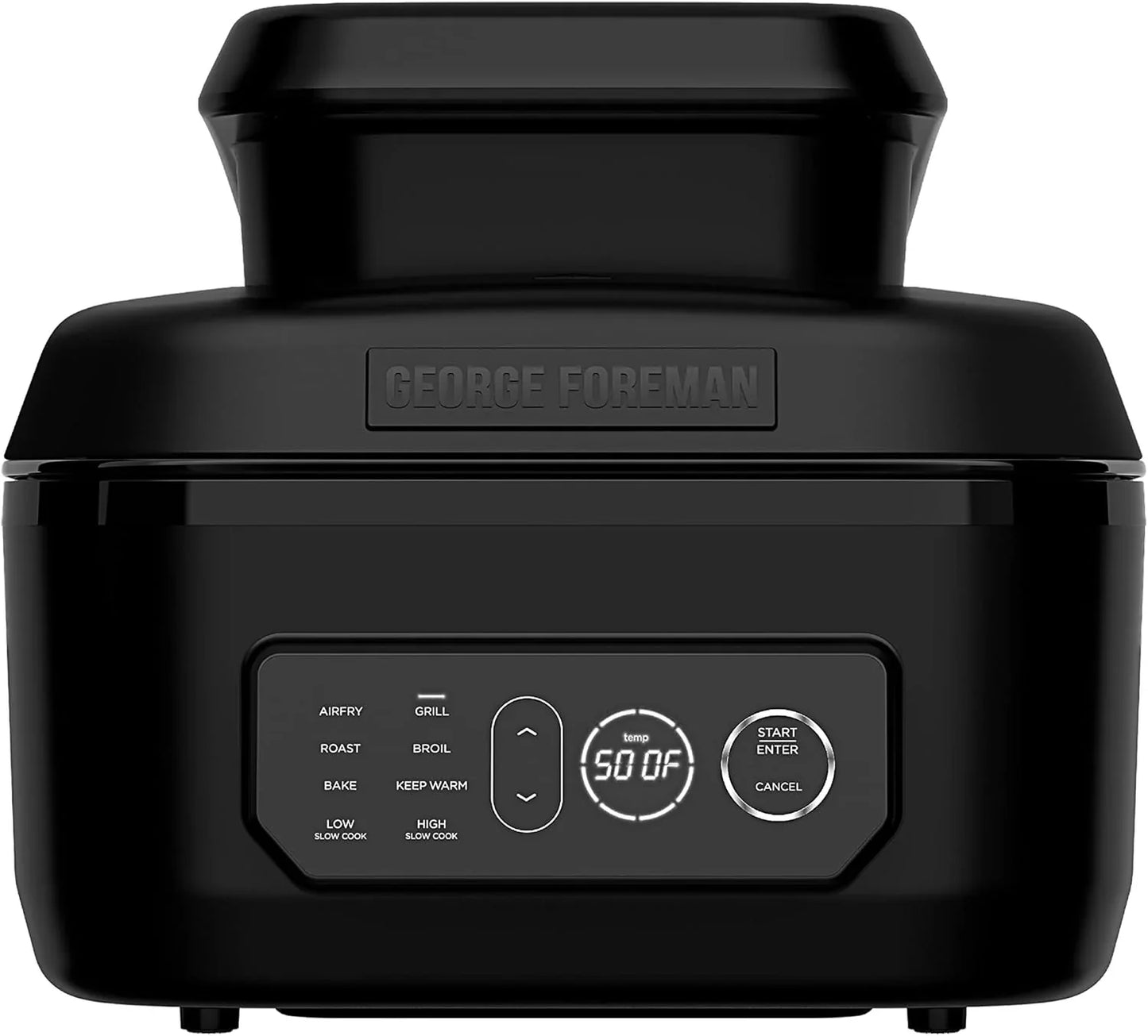 George Foreman Beyond Grill锟 7-in-1 Electric Indoor Grill With Air Fry Technology, MCAFD800D, Black, Large