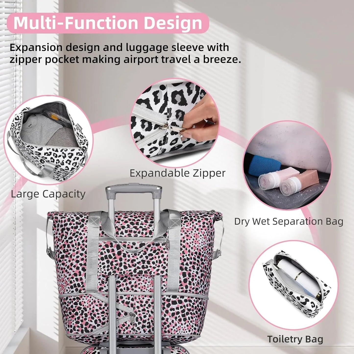 6-piece Luggage Set, Expandable Hardshell Suitcase Set With Spinner Wheels, Lightweight Rolling Luggage Set