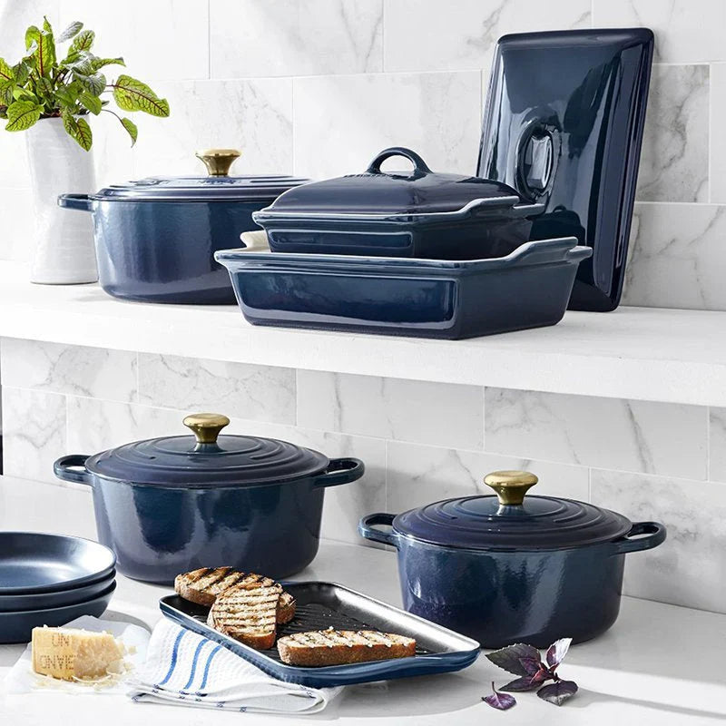 20-piece Signature Cast Iron Cookware Set,10.25 In. Skillet,1.75-quart Saucepan With Lid