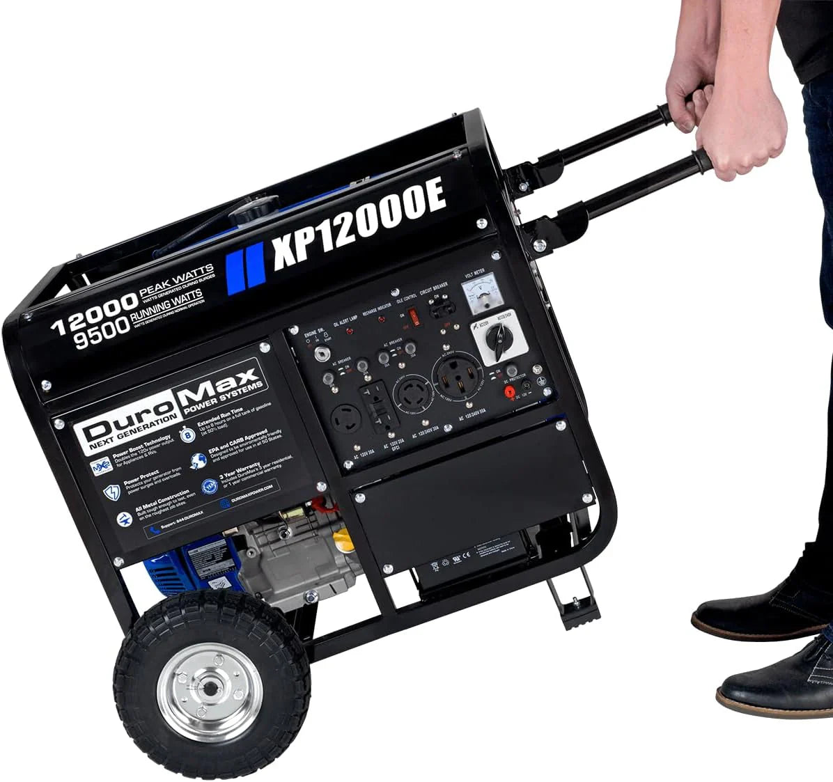 13,000-Watt Dual Fuel Portable Generator- Gas And Propane, Electric Start, Whole Home Backup Power, Transfer Switch Ready, RV And Emergency Ready