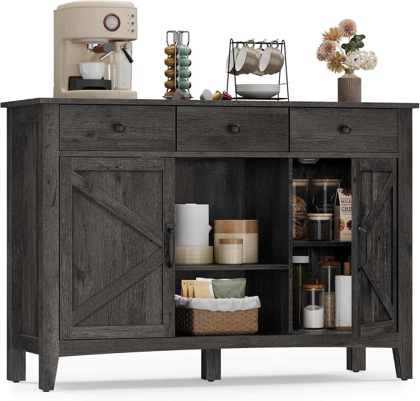 Vasagle Liry Collection- Storage Cabinet, Buffet Cabinet, Sideboard, Credenza