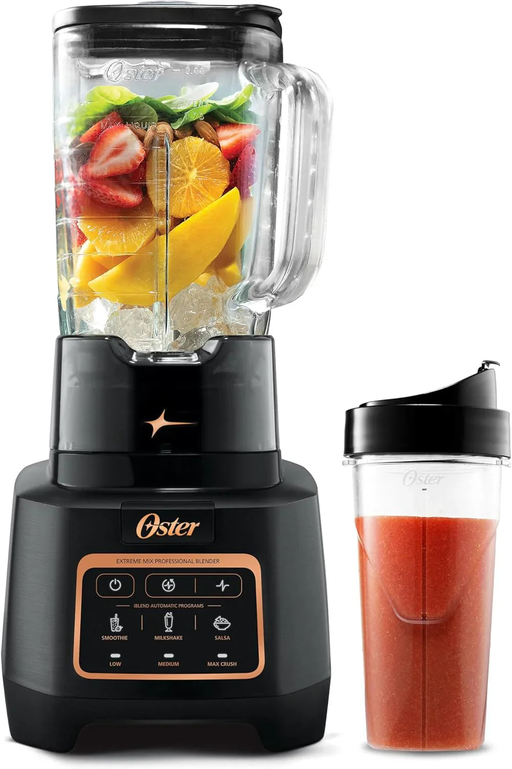 Oster Extreme Mix Blender, 1500-Watt High-Speed Countertop Blender With 64oz Jar And Auto Programs, For Smoothies, Milkshakes, Salsa