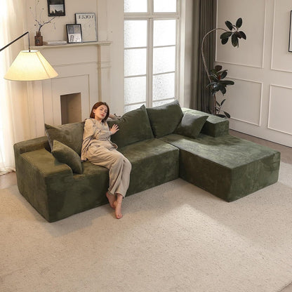 Cloud Sectional Couch With L-Shape Chaise, Modern Modular Sofa With Deep Seat, Upholstered Couches For Living Room Bedroom, No Assembly Required