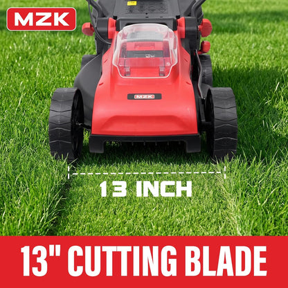 Mzk 20V 13 In. Electric Lawn Mower, Brushless Cordless Lawn Mower With 4-Position Height
