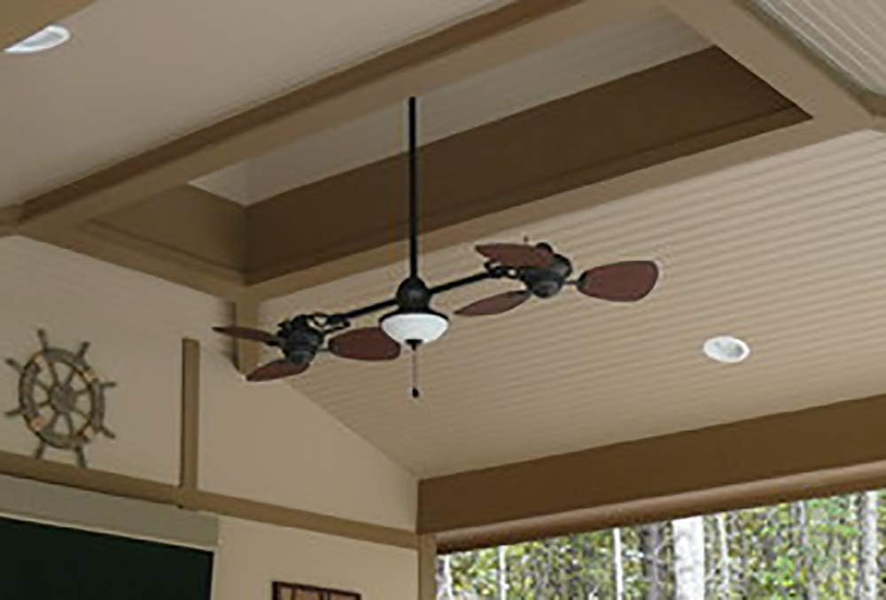 Harbor Breeze Twin Breeze II 74 In. Outdoor Ceiling Fan, Bronze