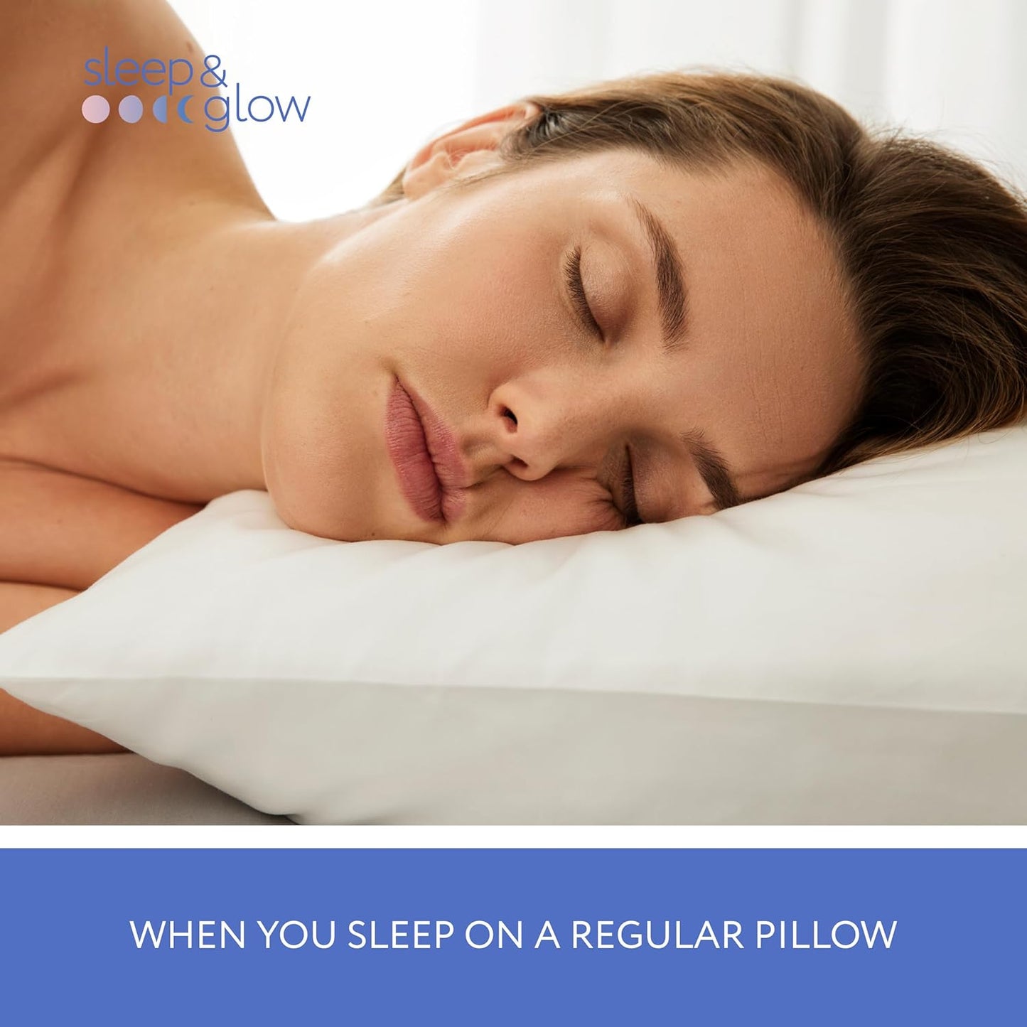 Sleep And Glow Omnia Anti-Aging Beauty Pillow, Adjustable Memory Foam