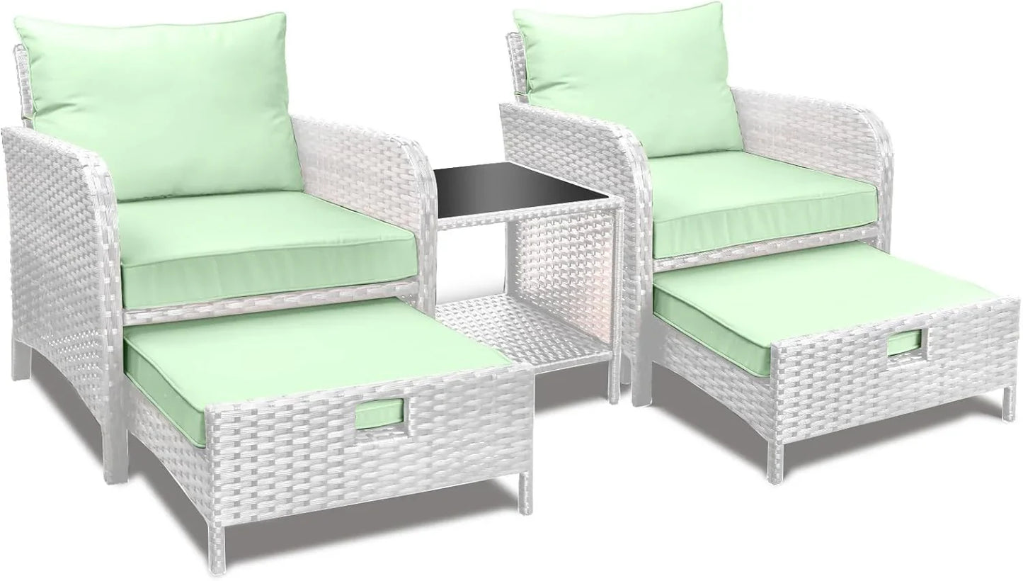 Leveleve Balcony Furniture 5 Piece Patio Conversation Set