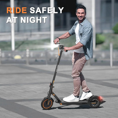 Electric Scooter, 350W/500W Powerful Motor, 8.5 In./10 In. Solid Tires, 19/22Mph, 28/21/12 Miles Range, Dual Braking