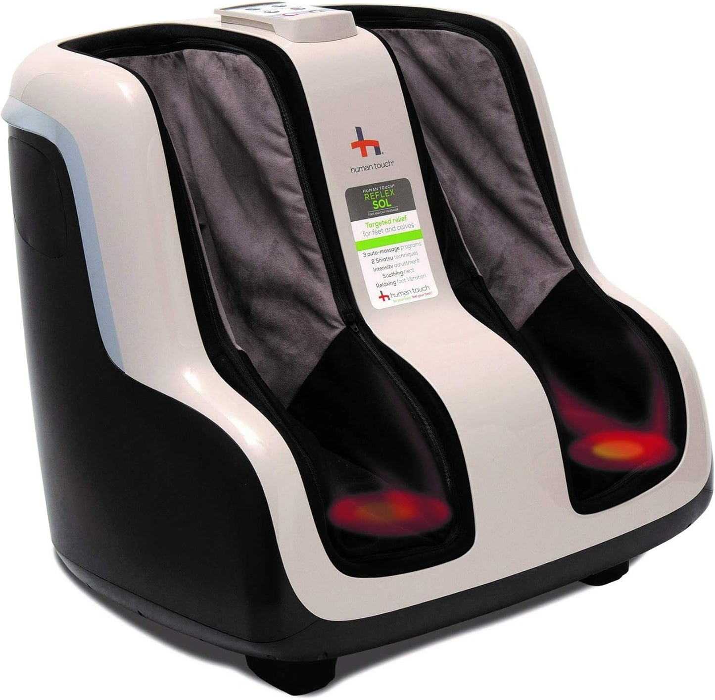 Reflex Sol Foot And Calf Massager w/Heat- Plantar Fasciitis Relief Plus Circulation Plus Shiatsu Deep Kneading Plus Vibrating For Stress Plus