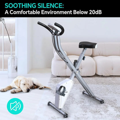 Foldable Exercise Bike Stationary Bikes For Home, 5-in-1 Indoor Workout Bike, Cycling Bike With 16-Level Quiet Magnetic Resistance