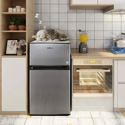 Mini Fridge With Freezer, 3.1 Cu. Ft. Small Refrigerator, Compact Refrigerator With LED Light