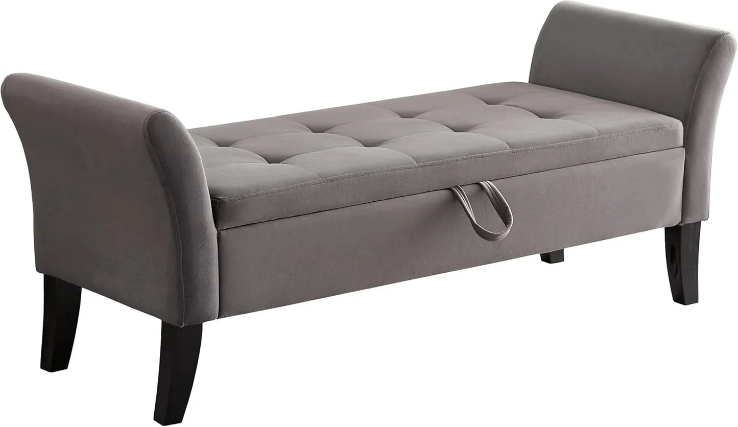 Furniliving Modern Storage Ottoman Bench