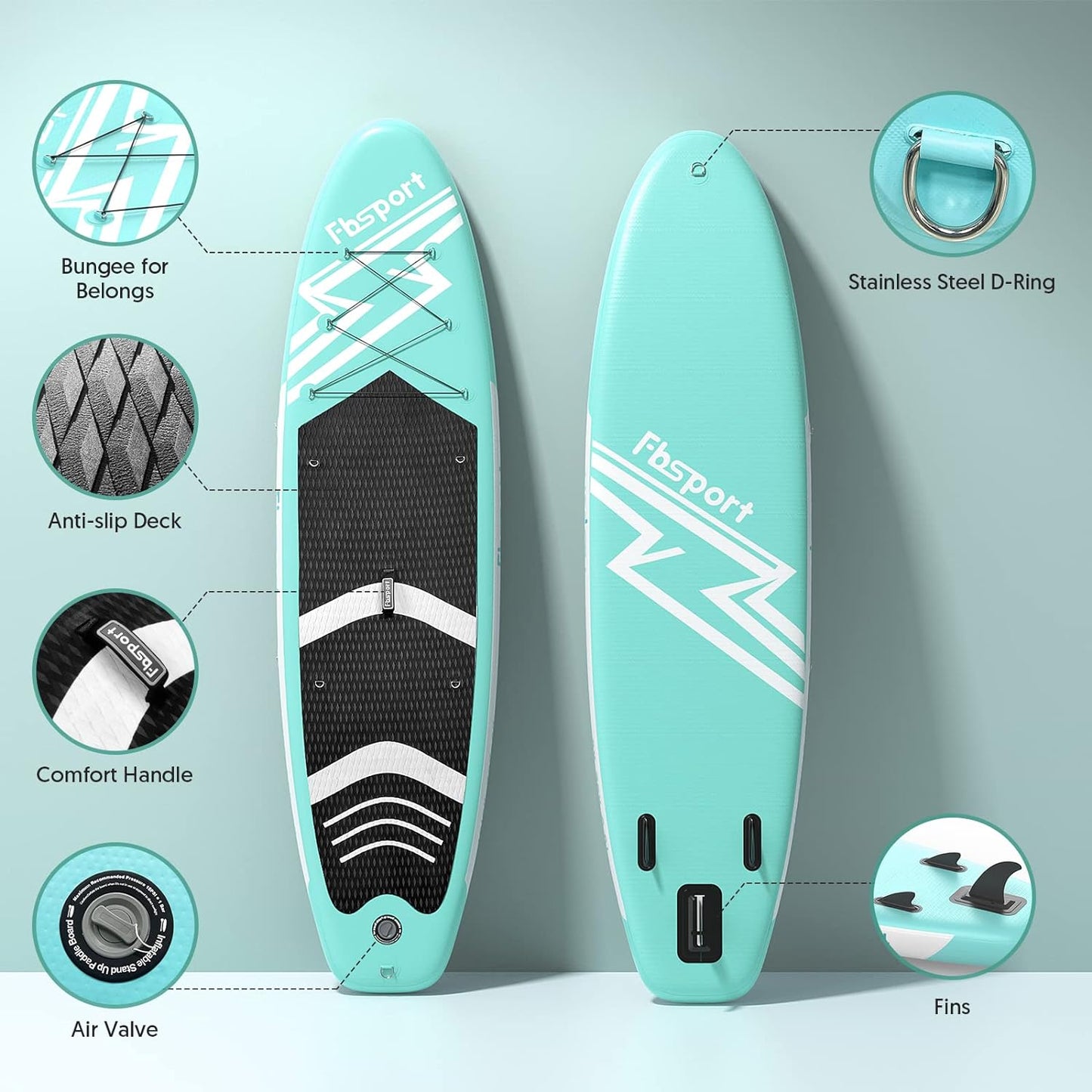 Premium Stand Up Paddle Board Yoga Board With Sup Accessories And Carry Bag