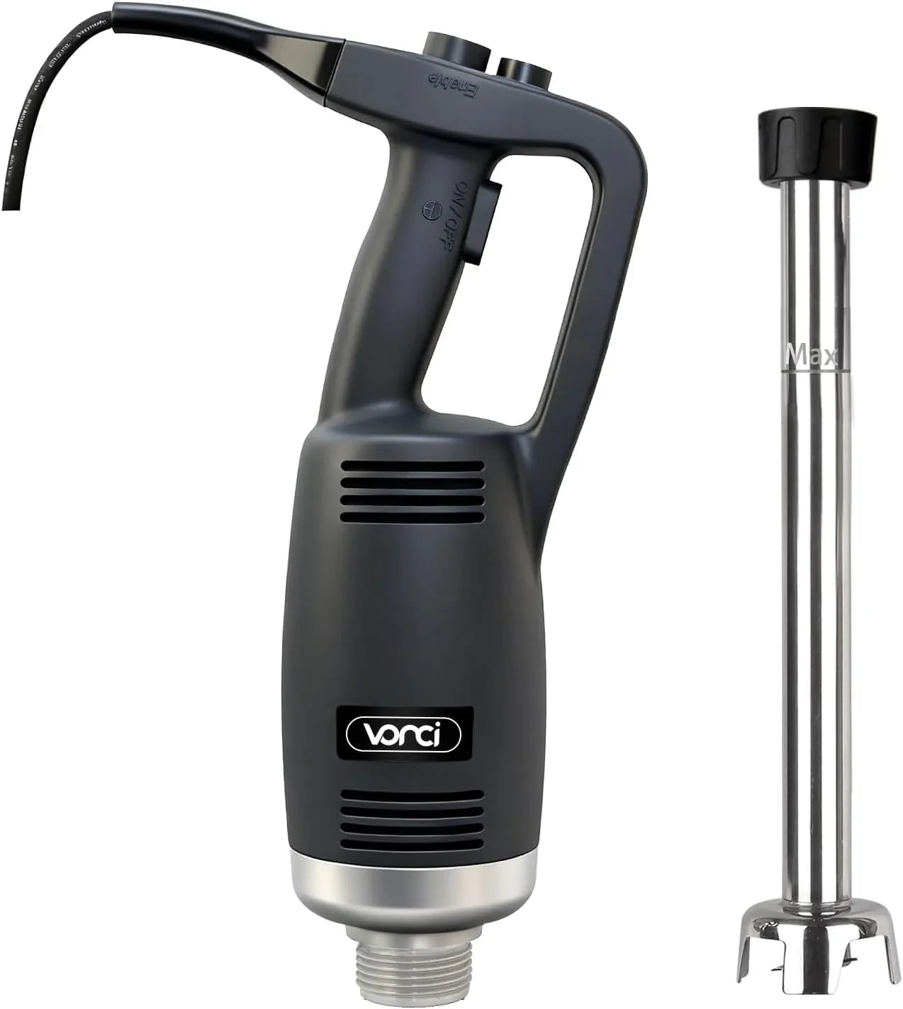 Vonci 500W Commercial Immersion Blender, 16 In. Sus 304 Removable Shaft, Heavy Duty Power Hand Mixer With Variable Speed 6000-20000RPM