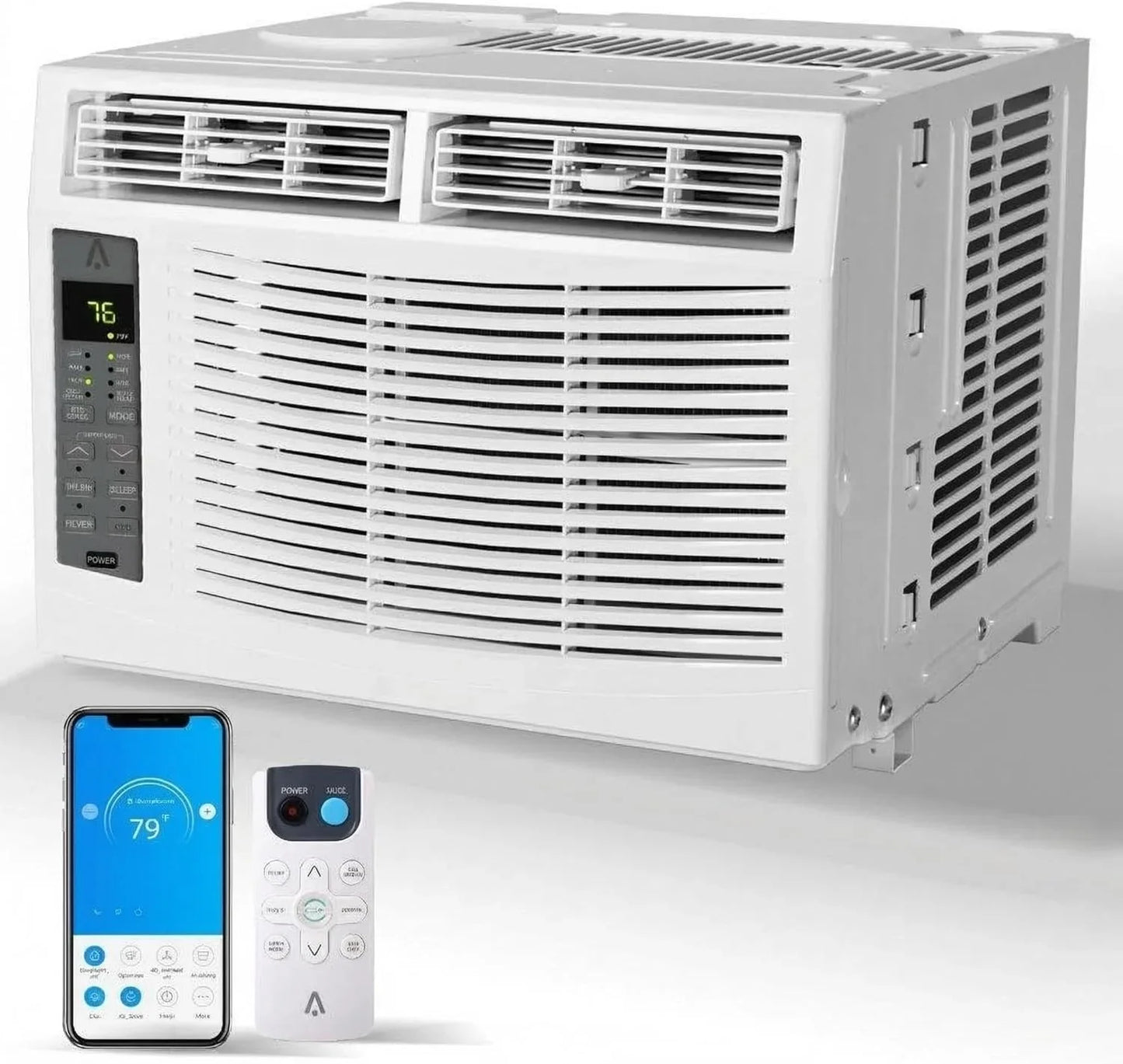 6000 BTU Window Air Conditioner, Cools Up To 375 Sq. Ft., Wi-Fi Enabled Energy