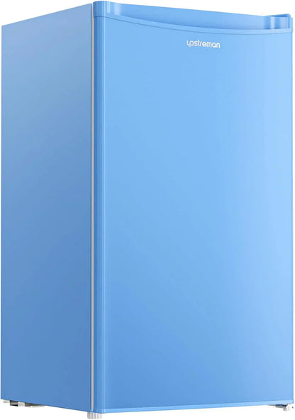 Upstreman 3.2 Cu. Ft. Mini Fridge Freezer Single Door Fridge Dorm Fridge Adjustable Thermostat