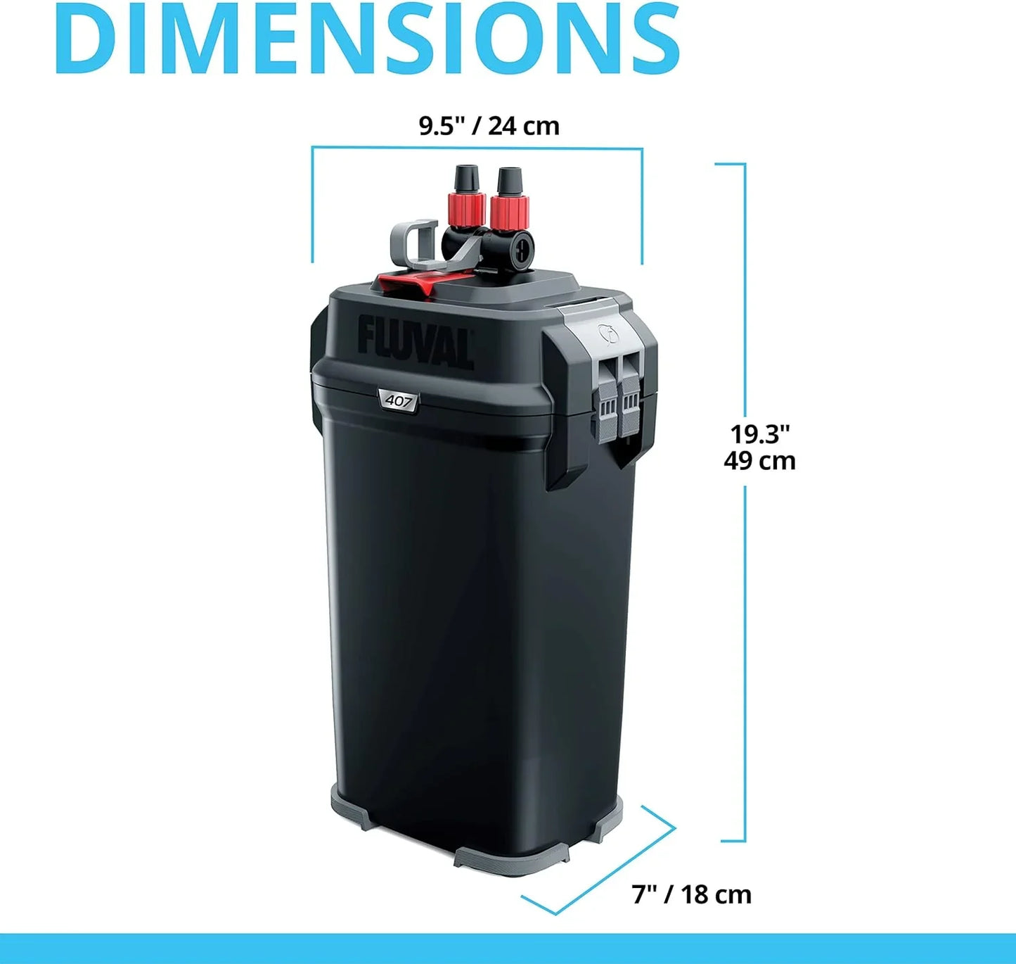407 Perfomance Canister Filter- For Aquariums Up To 100 Gallons- Aquarium Canister Filter