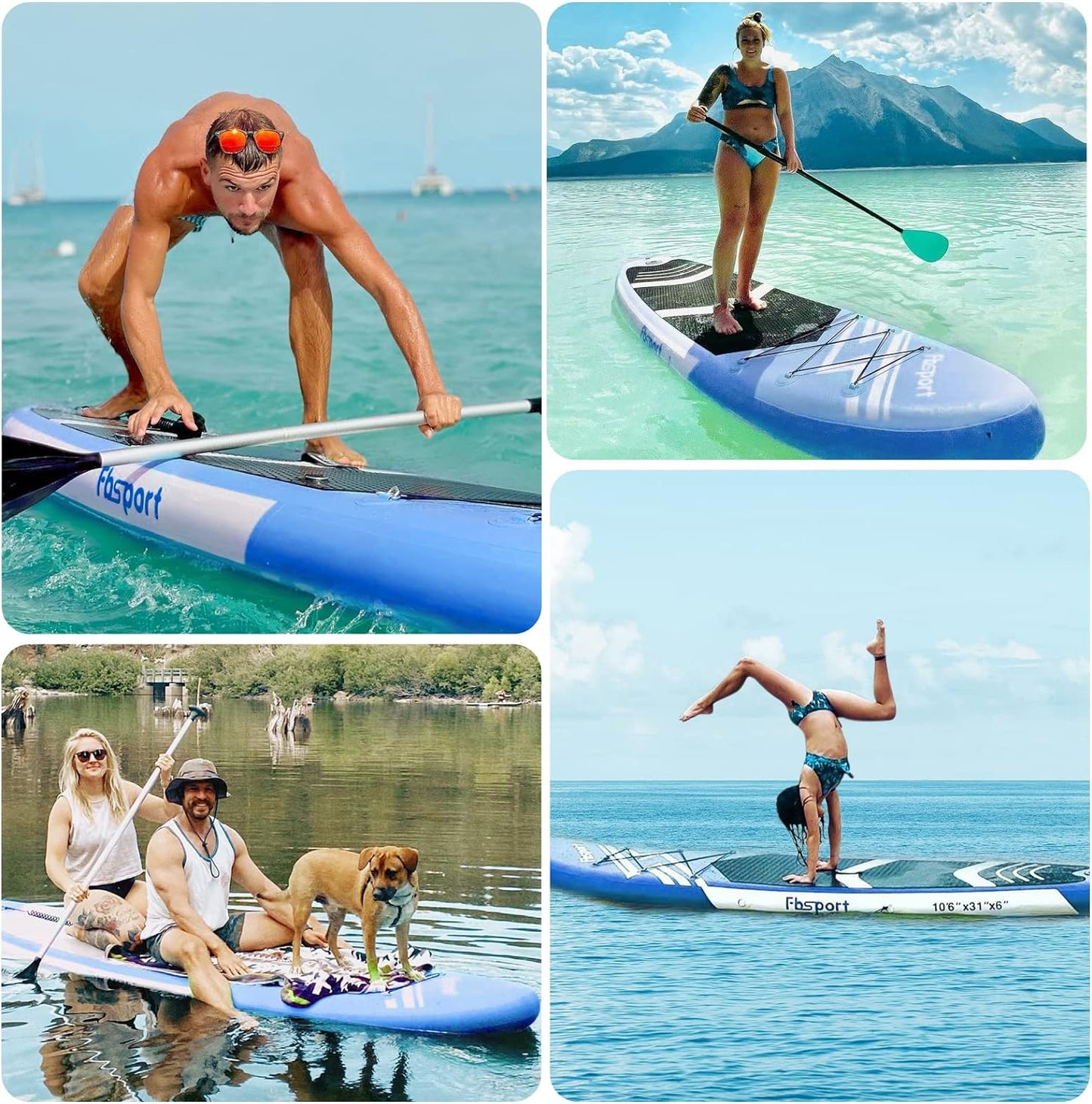 Premium Stand Up Paddle Board Yoga Board With Sup Accessories And Carry Bag