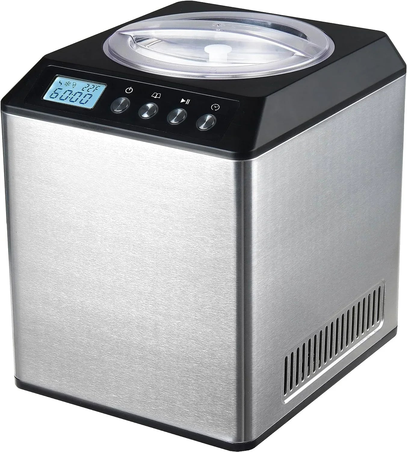 Upright Automatic Ice Cream Maker With Built-In Compressor