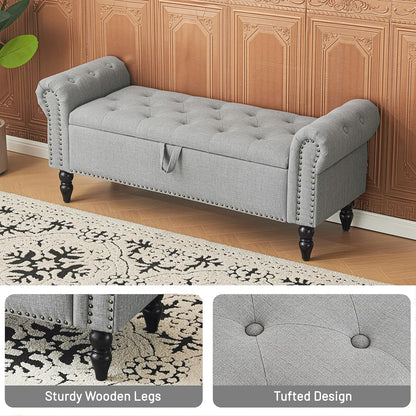 Furniliving Modern Storage Ottoman Bench