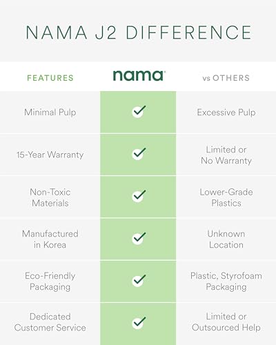 Nama J2 Cold Press Juicer, Self Feeding For Hands Free Operation With Wide Mouth Hopper For Whole Recipe Loading