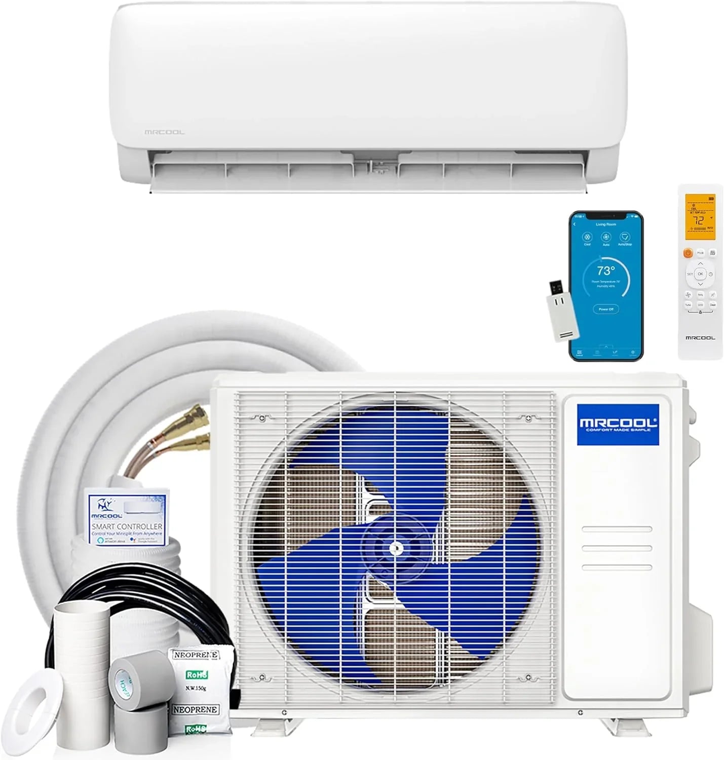 Mrcool 24000 BTU 230V Ductless Inverter Mini Split Air Conditioner And Heat Pump System