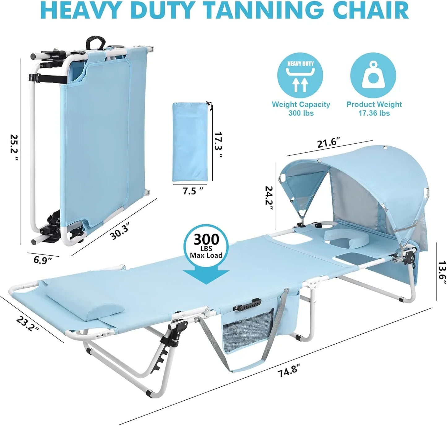 Tanning Chair With Sun Canopy Face Hole