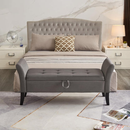 Furniliving Modern Storage Ottoman Bench