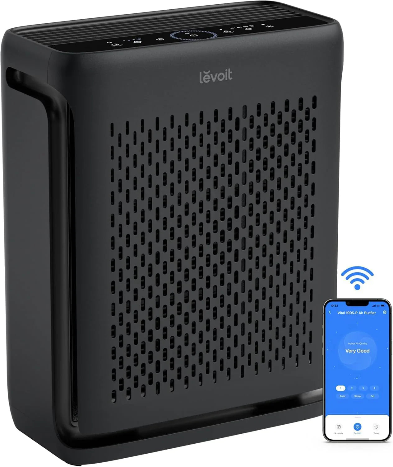 Levoit Air Purifier For Home Large Room Up To 1073Ft虏 With Air Quality Monitor, Aham Verifide, Smart WiFi, Washable Pre-Filter