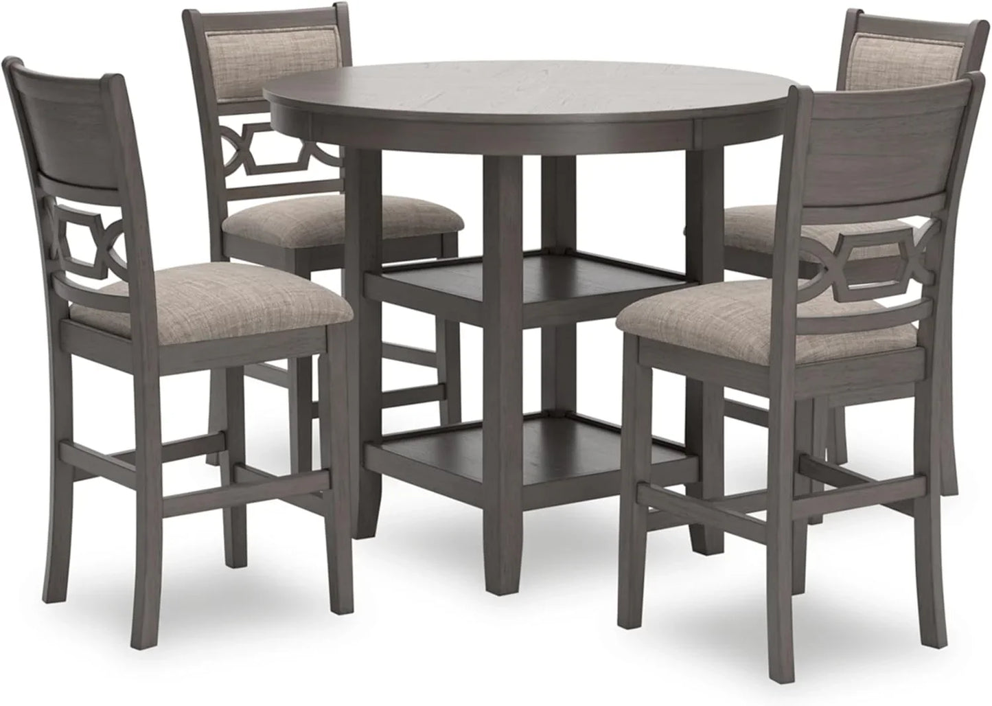 Signature Design By Ashley Bridson 5 Piece Dining Room Set Includes Table 4 Ladderback Barstools