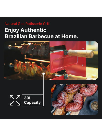 Brazilian Flame Churrasco Gas Rotisserie Oven Grill Roaster With Auto Rotating Skewers For Rotisserie Chicken Brazilian Style Bbq And Churrasco